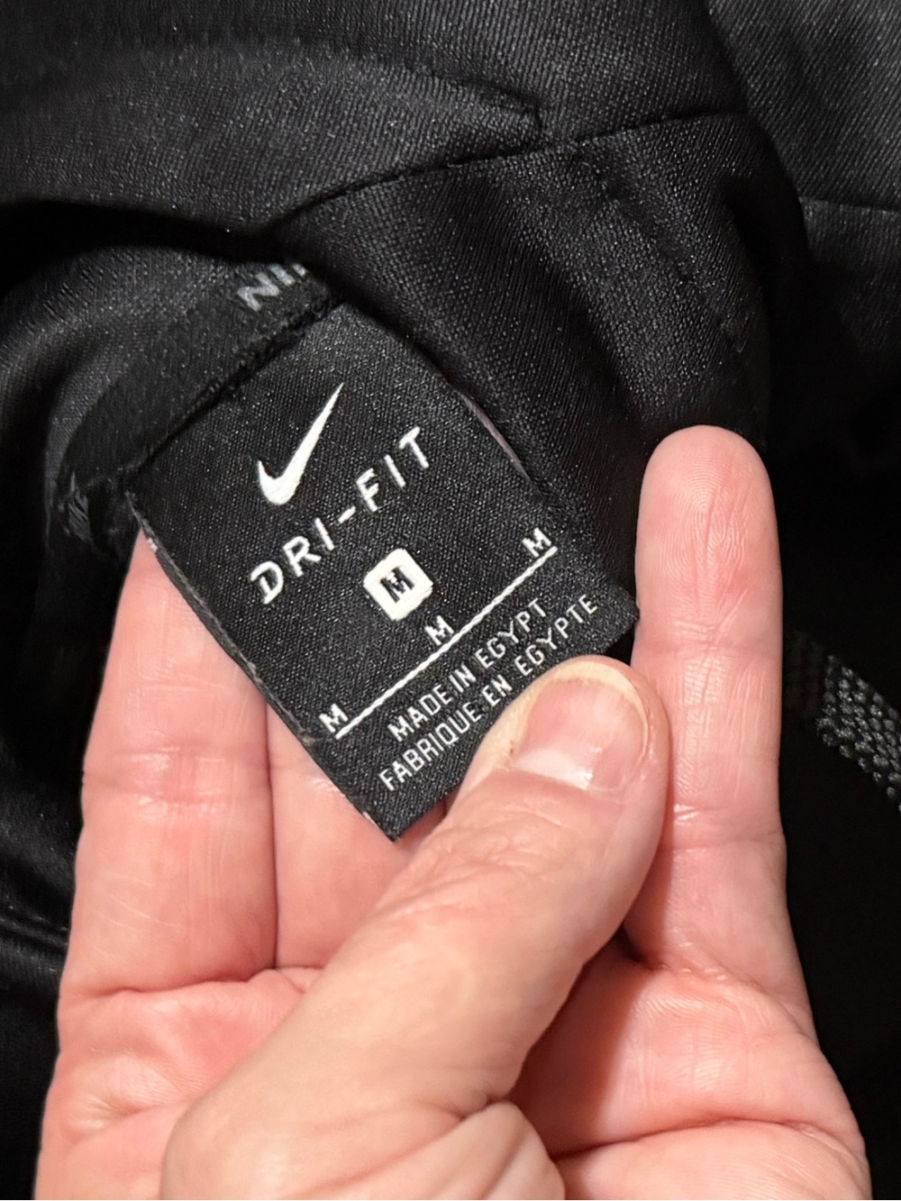 Nike Dri-Fit Black Pullover Hoodie with Embroidered Swoosh Mens M EUC - Picture 4 of 7
